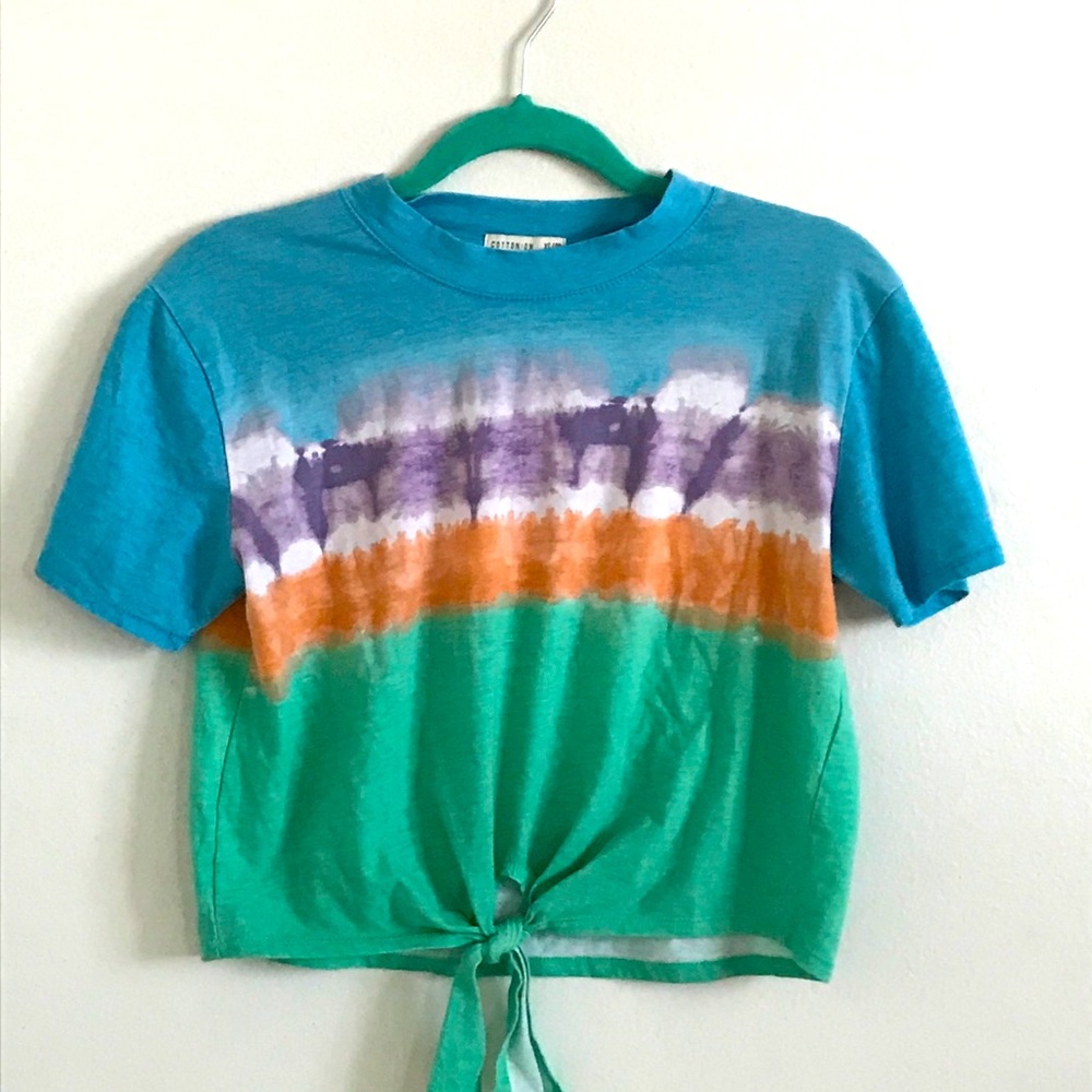COTTON ON tie die top